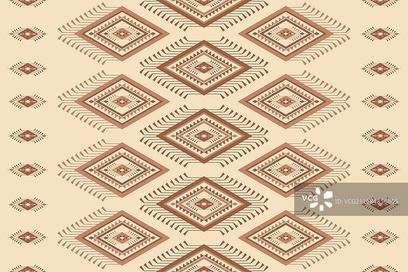 棕色地毯部落艺术几何民族无缝图案图片素材