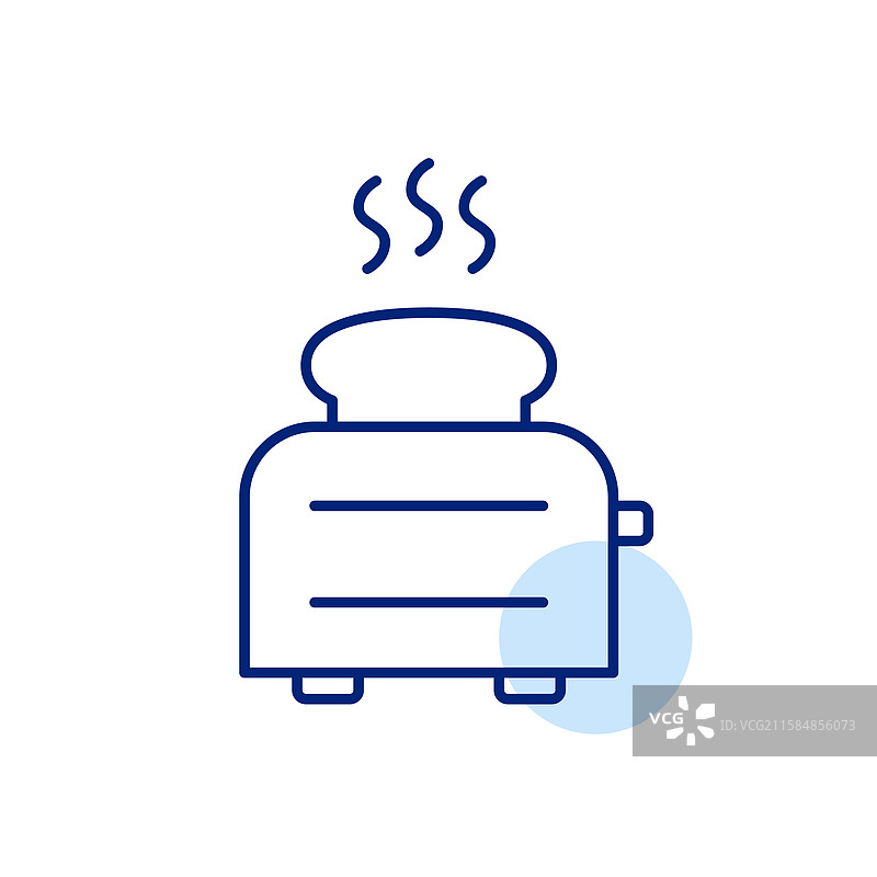 热烤面包在烤面包机中，早餐面包厨房图片素材