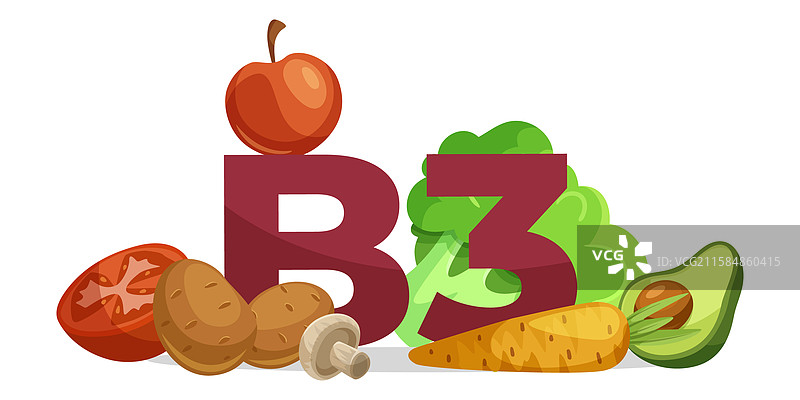 富含维生素B3的健康蔬菜食品图片素材