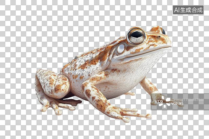 【AI数字艺术】一只棕色斑点青蛙的特写图片素材