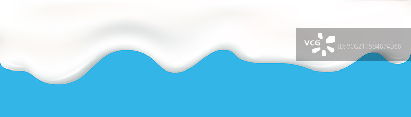 酸奶波浪逼真的3D纹理滴落奶油图片素材