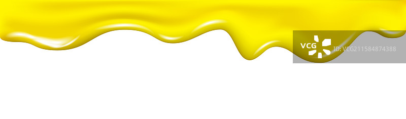 蜂蜜流淌，滴落的黄色液体波浪图片素材