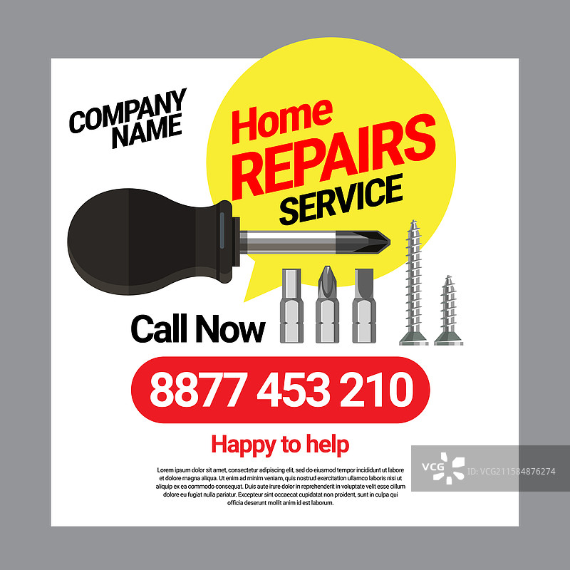 家庭修理服务海报模板图片素材