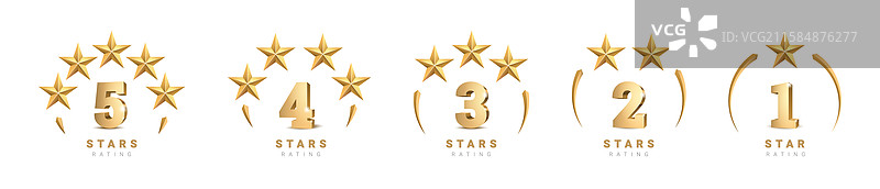 星级评分 星星符号或徽章图片素材