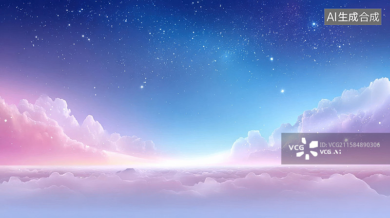【AI数字艺术】星空云海图片素材