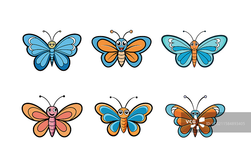 蝴蝶艺术套件图片素材