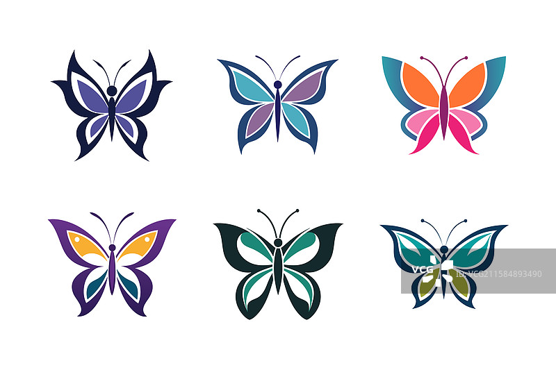 蝴蝶标志艺术合集图片素材
