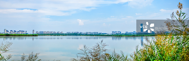 银川阅海湖风景图片素材