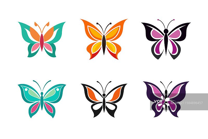 蝴蝶标志艺术合集图片素材