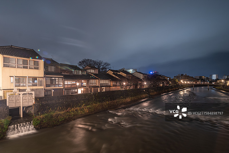金泽浅野川夜色图片素材