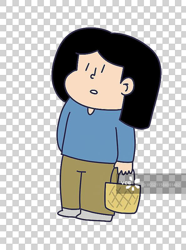 买菜购物消费的女性人物图片素材