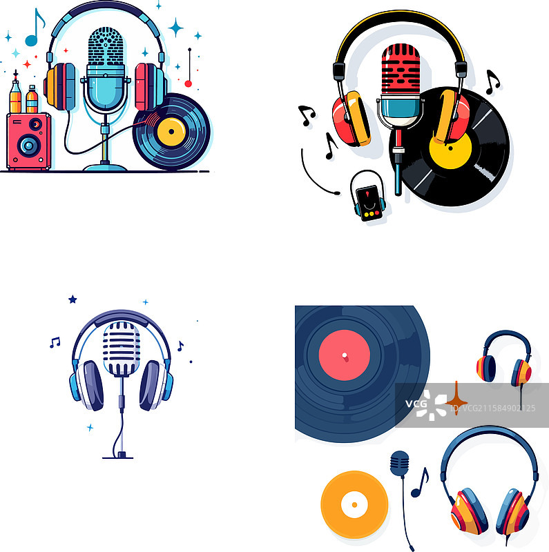 现代音乐制作设备的VSai图片素材