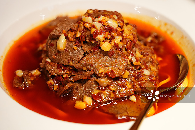 四川特色菜家常川菜特写水煮牛肉图片素材