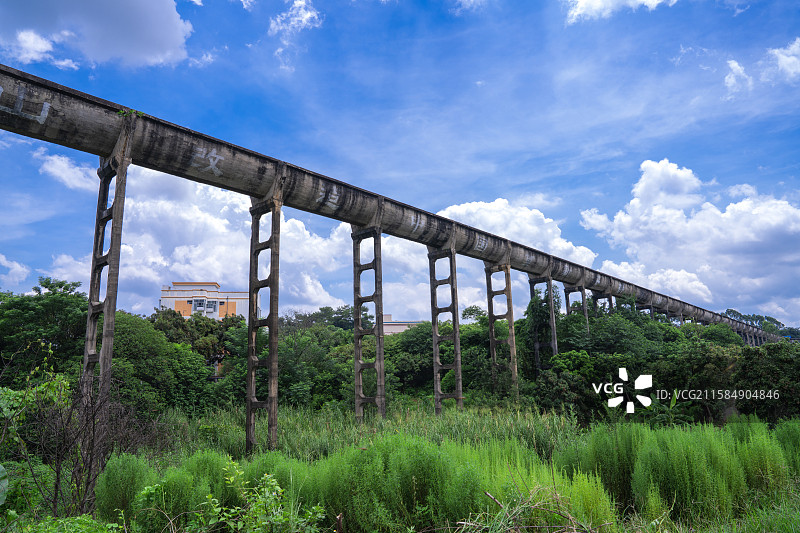 南宁武鸣重要水利遗产渡槽的美丽风景图片素材