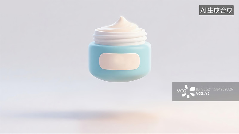 【AI数字艺术】可爱3D护臀膏瓶毛毡插画创意抽象商业背景萌趣设计婴儿护肤产品育儿必需品数字媒体温和护理图片素材