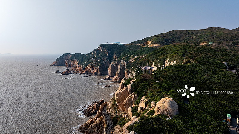 航拍浙江省舟山市嵊泗县嵊泗列岛本岛图片素材