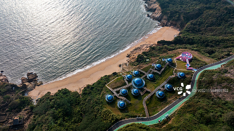 航拍浙江省舟山市嵊泗县嵊泗列岛本岛图片素材