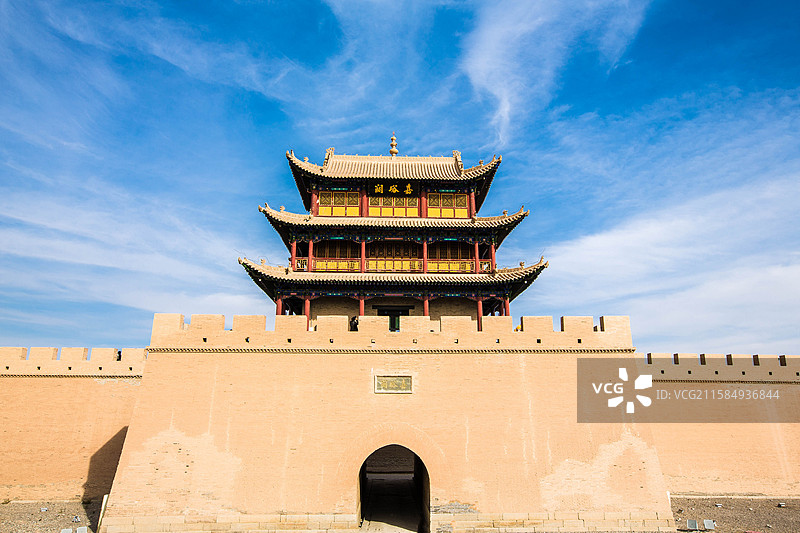 中国甘肃省嘉峪关市嘉峪关关城景观图片素材