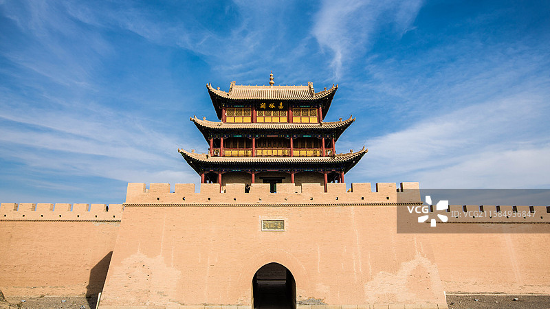中国甘肃省嘉峪关市嘉峪关关城景观图片素材