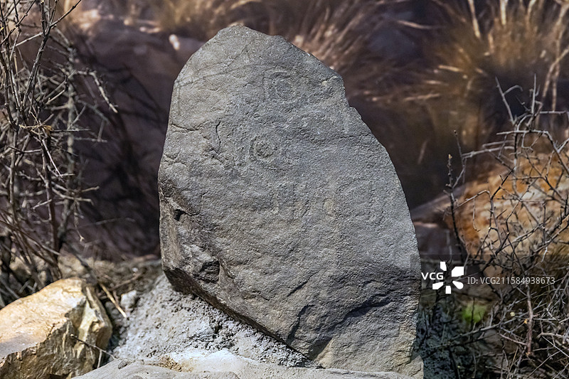 包头博物院双盘羊战国时期公元前475-前221年巴彦淖尔市乌拉特中旗采集图片素材