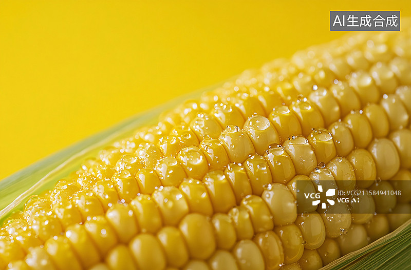 【AI数字艺术】饱满欲滴的金色玉米图片素材