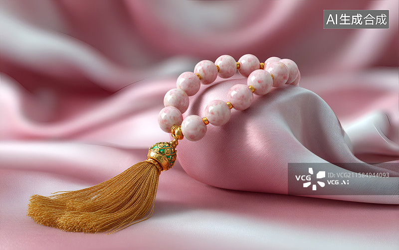 【AI数字艺术】一串精美的玛瑙水晶手串图片素材