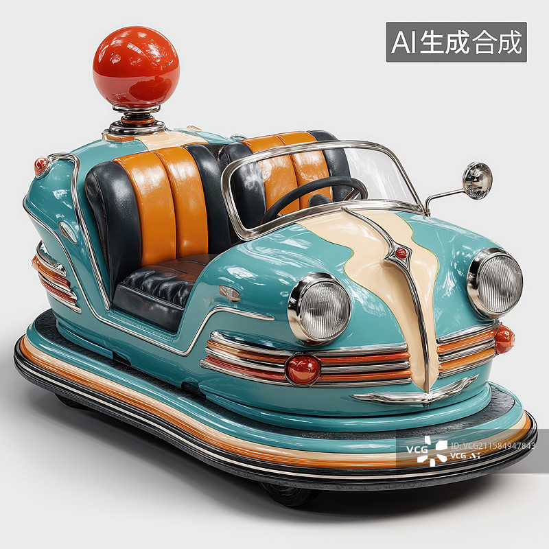 【AI数字艺术】复古碰碰车图片素材