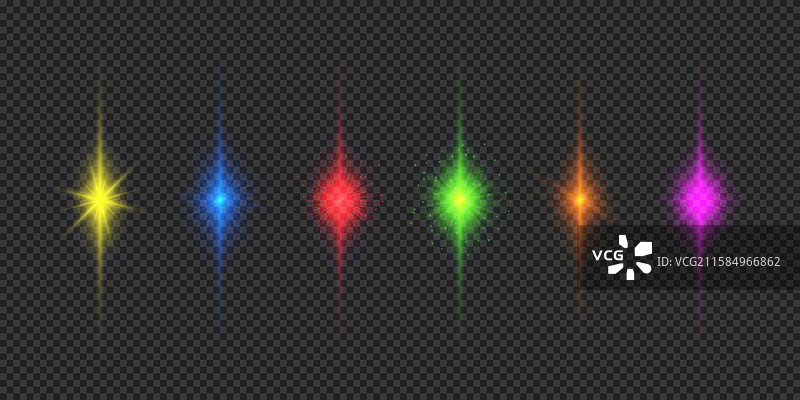 多彩镜头光晕效果集合图片素材