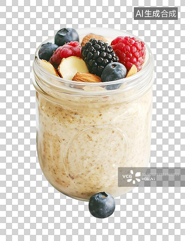【AI数字艺术】水果燕麦早餐 健康饮食 营养早餐图片素材
