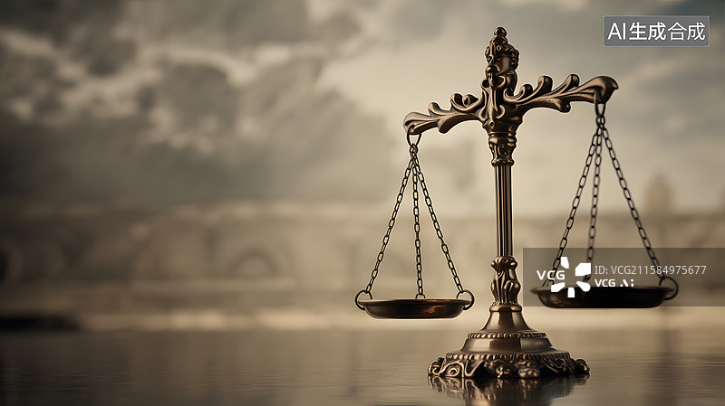 【AI数字艺术】天平象征公平正义图片素材