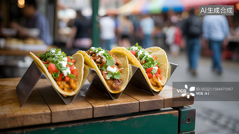 【AI数字艺术】美味的街头小吃图片素材