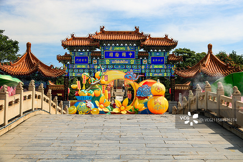 河南开封中国翰园碑林景区大门图片素材