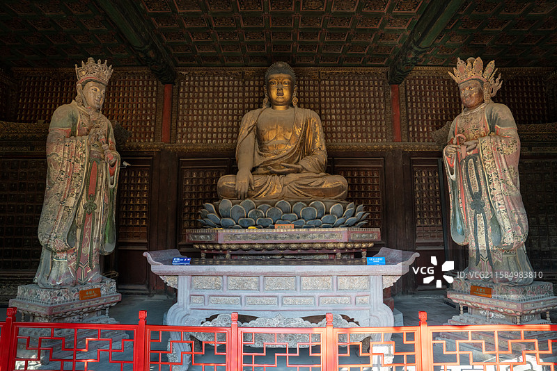 北京智化寺-如来殿如来菩萨图片素材
