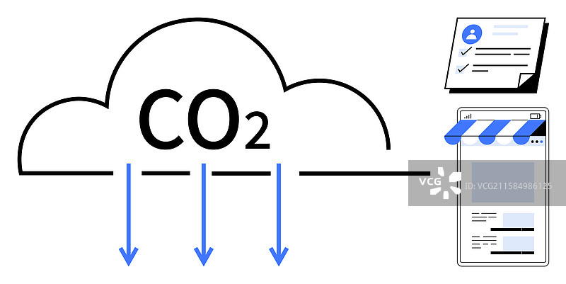 使用数字工具可视化二氧化碳排放图片素材