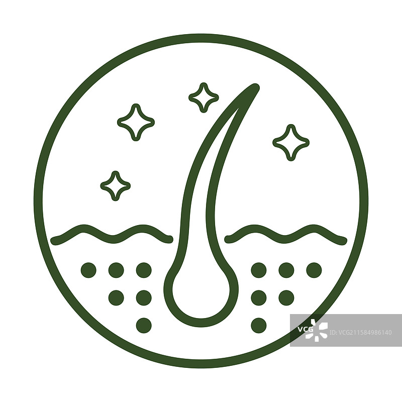 代表护发和皮肤健康的图标图片素材