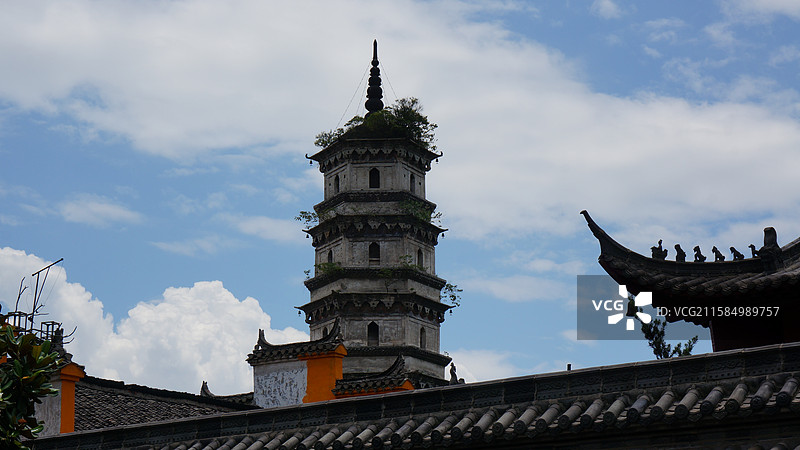 江西省九江市九江能仁寺大胜宝塔图片素材