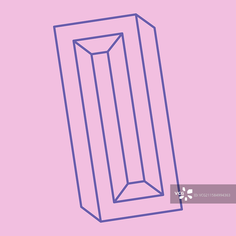 不可能形状的视觉错觉标志图片素材