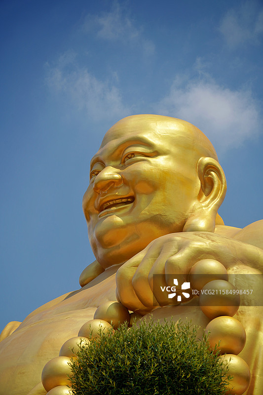 锦屏山弥勒佛景区的弥勒大佛和佛手图片素材