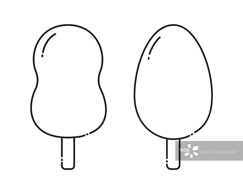 抽象波浪和椭圆形的爱斯基摩人图案在棍子上图片素材