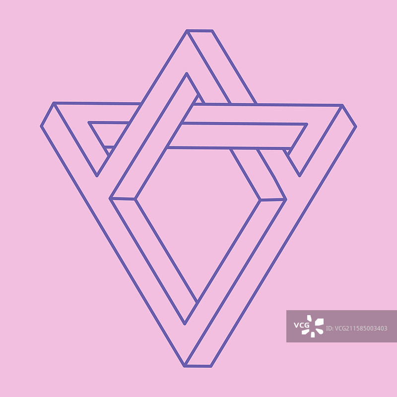 不可能形状的标志，神圣几何图形图片素材