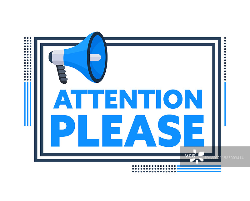 扩音器发出请注意的公告图片素材