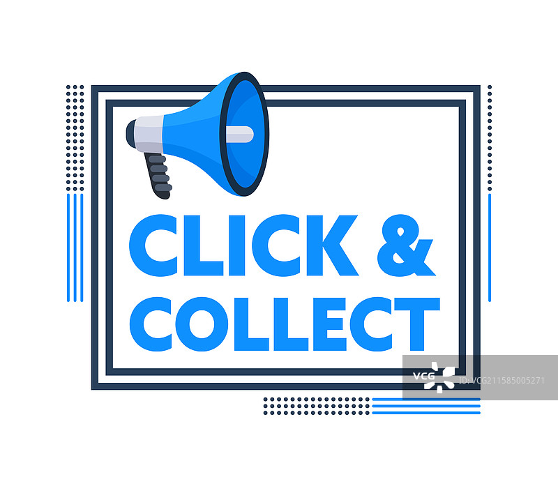 扩音器宣布点击并自取购物图片素材