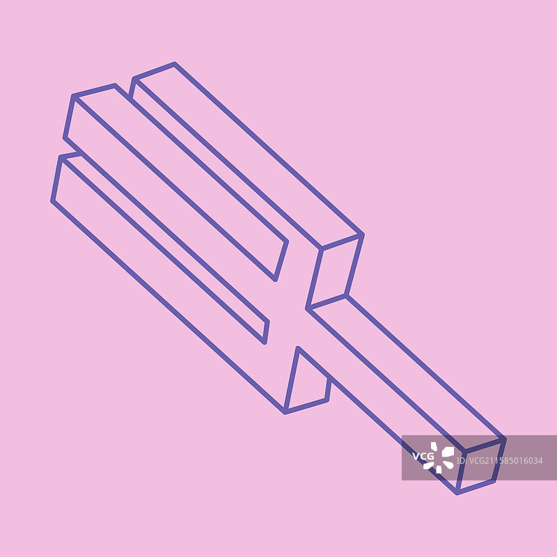 不可能形状的光学错觉标志图片素材