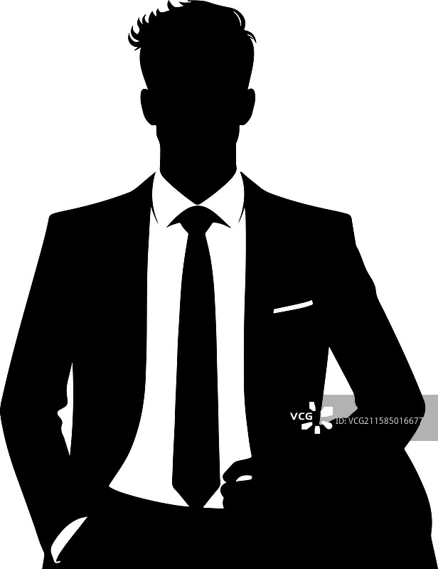 商人剪影 - 艺术图片素材