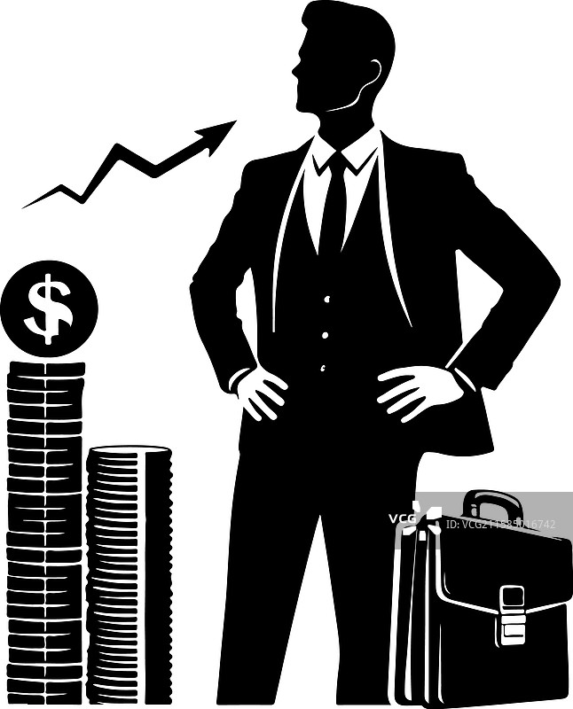 企业员工剪影图片素材