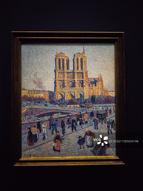 圣米歇尔码头与巴黎圣母院 —— 马西米连·吕斯图片素材