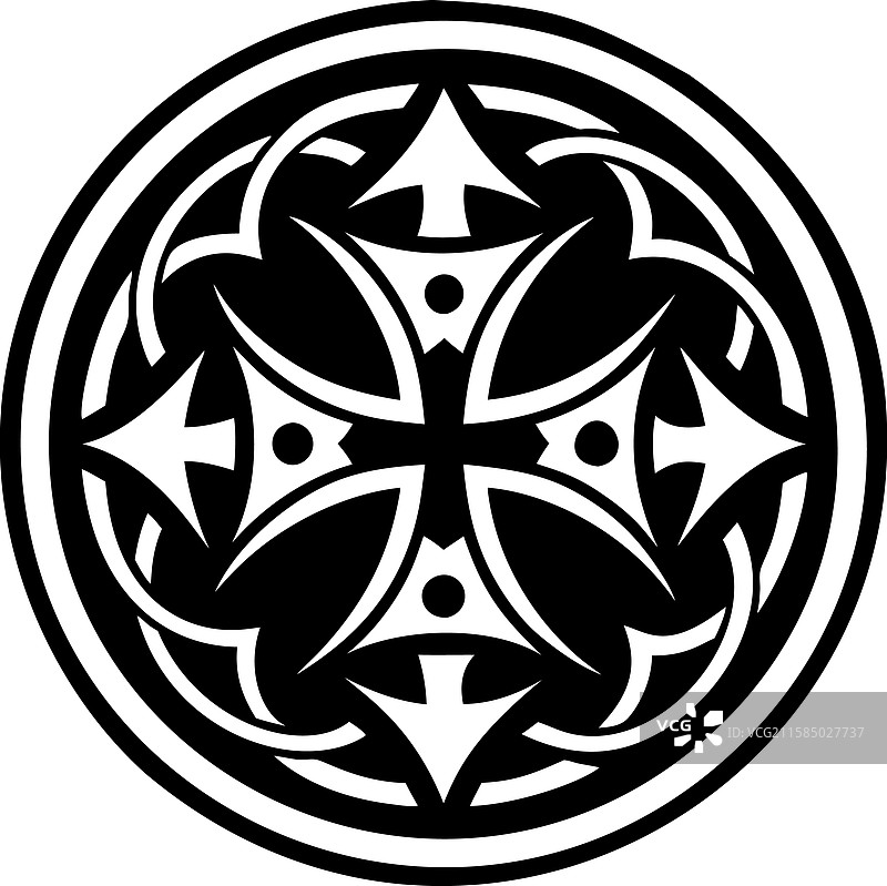 圣殿骑士艺术图标的字形风格图片素材