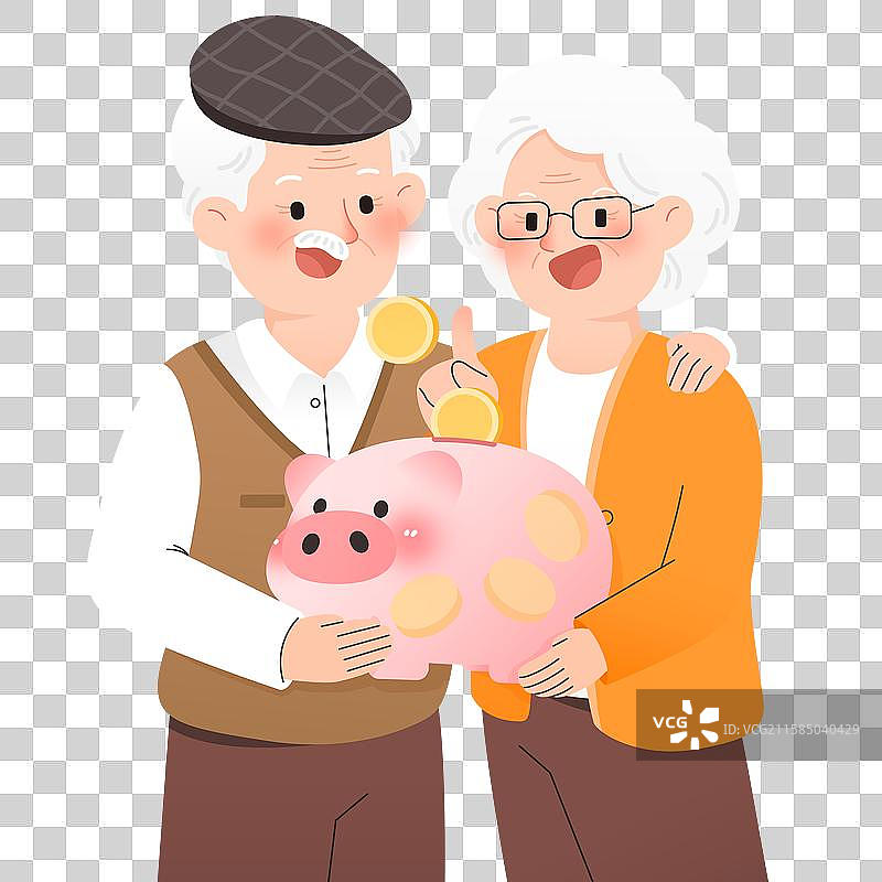 养老保险退休金储蓄投资理财银行服务图片素材