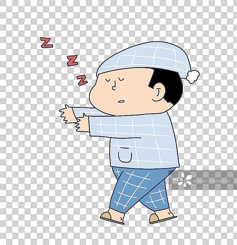 梦游，梦游症的人物图片素材