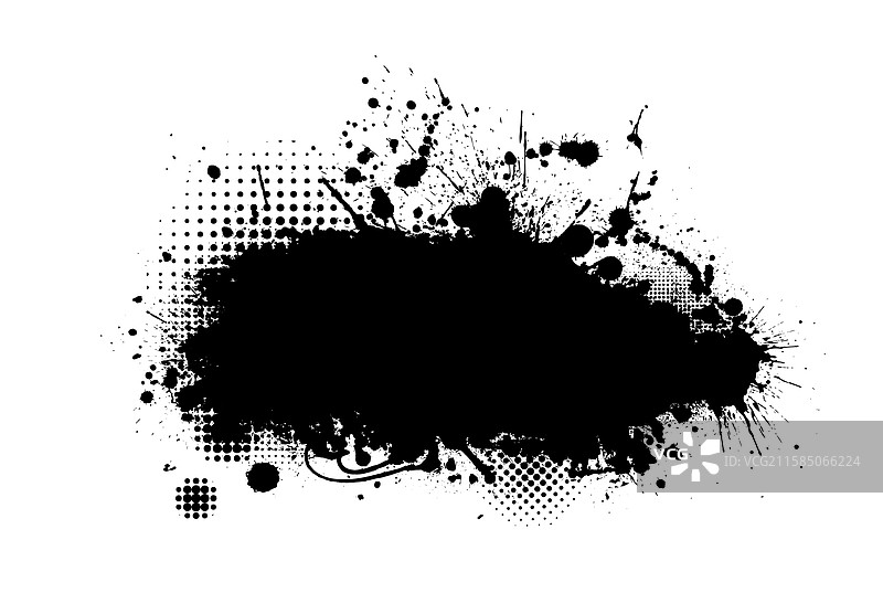 黑色喷溅油漆纹理墨水污点图片素材